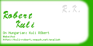 robert kuli business card